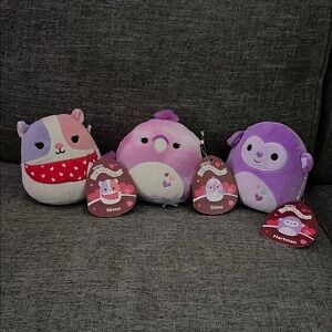 Squishmallows Trio - Pink, Purple, and Cream